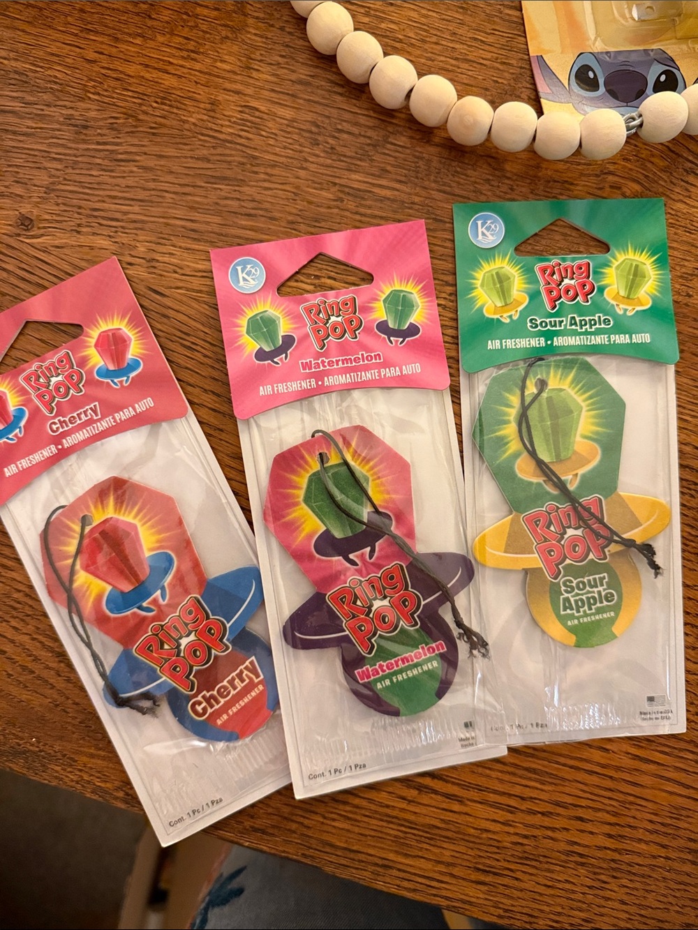 Ring Pop Scented Car Air Fresheners - Cherry, Watermelon, or Sour Apple